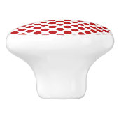 Red Polka Dot Design - Schublade Keramikknauf (Seitenansicht)