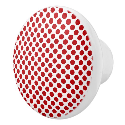 Red Polka Dot Design - Schublade Keramikknauf (Rechts)