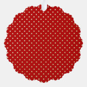 Red Polka Dot Erstes Weihnachtsdesign Ornament Karte (Rückseite)