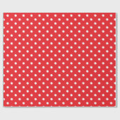 Red Polka Dot Geschenkpapier (Flach)