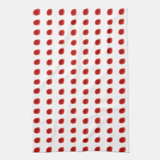 Red Polka Dot Geschirrtuch (Vertikal)