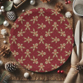 Red Polka Dot Gingerbread Mann Weihnachten Pappteller