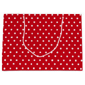 Red Polka Dot Große Geschenktüte (Vorderseite)