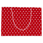 Red Polka Dot Große Geschenktüte (Rückseite)