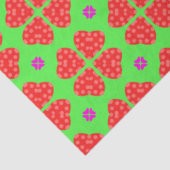 Red Polka Dot hört florales Muster Decoupage Seidenpapier (Ausschnitt)