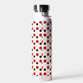 Red Polka dot Individuelle Name Trinkflasche (Links)