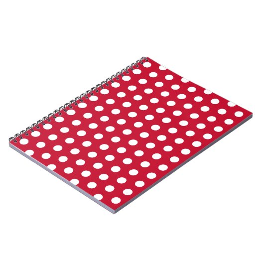 Red Polka Dot Kitchen Rezept Notebook Geschenk Notizblock (Linke Seite)