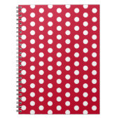 Red Polka Dot Kitchen Rezept Notebook Geschenk Notizblock (Vorderseite)