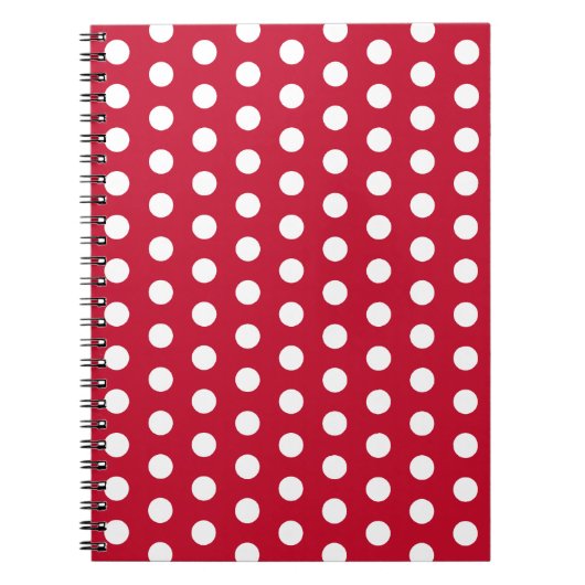 Red Polka Dot Kitchen Rezept Notebook Geschenk Notizblock (Vorderseite)
