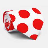Red Polka Dot Krawatte (Gerollt)