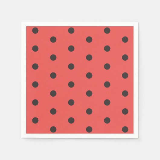 Red Polka Dot Ladybug Baby Girl Dusche Serviette (Vorderseite)