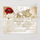 Red Polka Dot Lips Instruction Flyer - Gold (Vorne)