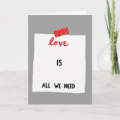 Red Polka Dot Love Note Card Karte (Vorderseite)