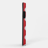 Red Polka Dot Monogram Case-Mate iPhone Hülle (Hinten/Rechts)