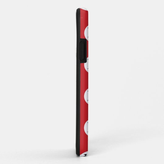 Red Polka Dot Monogram Case-Mate iPhone Hülle (Hinten/Rechts)