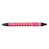Red Polka Dot Monogram Kugelschreiber (Vorderseite)