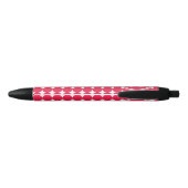 Red Polka Dot Monogram Kugelschreiber (Rückseite)