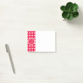Red Polka Dot Monogram Post-it Klebezettel (Büro)