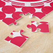 Red Polka Dot Monogram Puzzle (Seite)