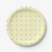 Red Polka Dot Paper Plate Pappteller (Vorderseite)