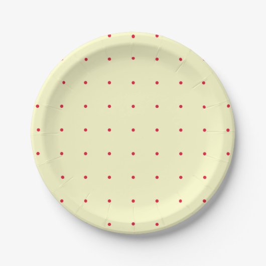 Red Polka Dot Paper Plate Pappteller (Vorderseite)