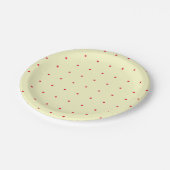 Red Polka Dot Paper Plate Pappteller (Schrägansicht)