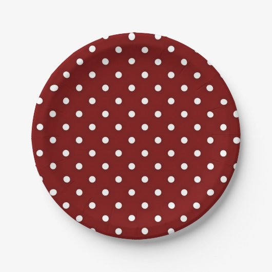 Red Polka Dot Pappteller (Vorderseite)