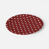 Red Polka Dot Pappteller (Schrägansicht)