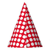 Red Polka Dot Partyhütchen (Rückseite)