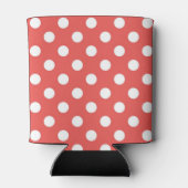 Red Polka Dot Pattern Black Monogram Dosenkühler (Rückseite)