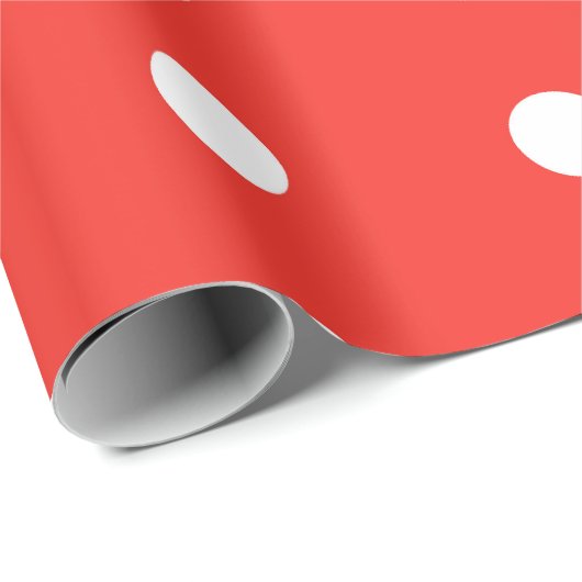 Red Polka Dot Pattern Geschenkpapier (Rolleneckpunkt)