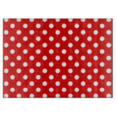 Red Polka Dot Pattern Schneidebrett (Vorderseite)