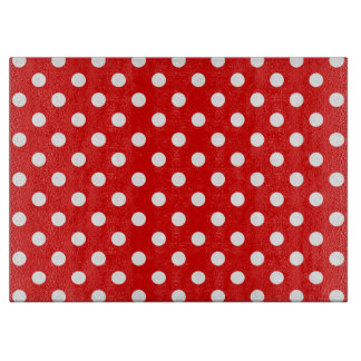 Red Polka Dot Pattern Schneidebrett