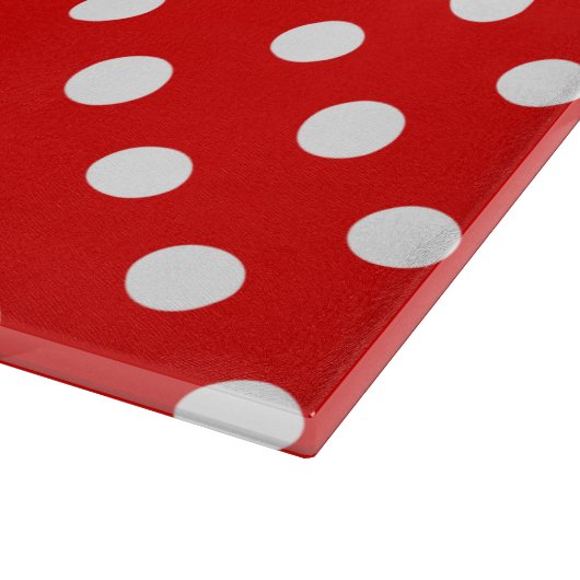 Red Polka Dot Pattern Schneidebrett (Ecke)