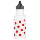Red Polka Dot Retro Design Edelstahlflasche (Rechts)