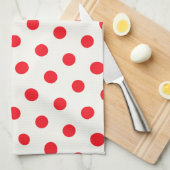 Red Polka Dot Retro Design Handtuch (Viertel Falte)
