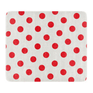 Red Polka Dot Retro Design Schneidebrett