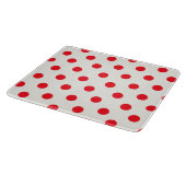 Red Polka Dot Retro Design Schneidebrett (Ecke)