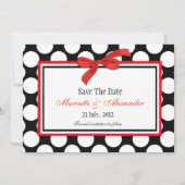Red Polka Dot Save the Date (Vorderseite)