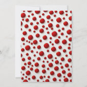 Red Polka Dot Style Einladung personalisieren (Rückseite)