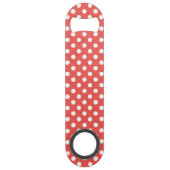 Red Polka Dot und Black Cat Personalisiert Speed Flaschenöffner (Rückseite)