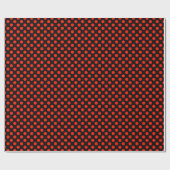 Red Polka Dot Wrapping Paper Geschenkpapier (Flach)