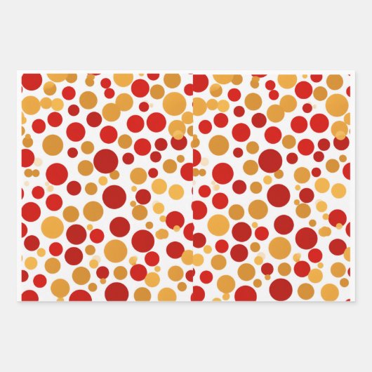 Red Polka-Dot Wrapping Paper Set Geschenkpapier Set (Vorderseite 2)