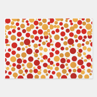 Red Polka-Dot Wrapping Paper Set Geschenkpapier Set