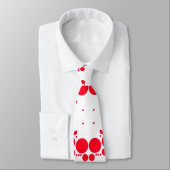 Red Polka Dots Abstrakt Art Krawatte (Gebunden)