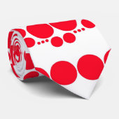Red Polka Dots Abstrakt Art Krawatte (Gerollt)