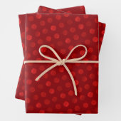 Red Polka Dots Abstrakt Moderne Elegante Weihnacht Geschenkpapier Set (Beispiel)