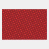 Red Polka Dots Abstrakt Moderne Elegante Weihnacht Geschenkpapier Set (Vorderseite)