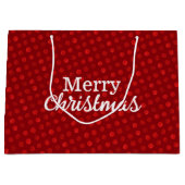 Red Polka Dots Abstrakt Moderne Elegante Weihnacht Große Geschenktüte (Vorderseite)