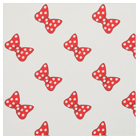 Red Polka Dots Bows auf Weiß Stoff (Muster)